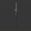 Ancient Weapon Sword Featuring Golden Hilt And Green Purple Blade Details