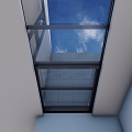 Lighting well split translation skylight 3d model