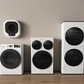 Modern Washing Machines With Sleek Design And Digital Control For Home Laundry Room