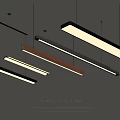 Modern Long Strip Pendant Lights with Sleek Design for Interior Decoration Spaces