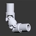 Hardware Tools White Universal Joint Connector with Durable Precision Structure and Smooth Surface