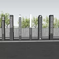 Landscape lamp column 3d model
