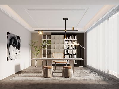 Modern study 3d model