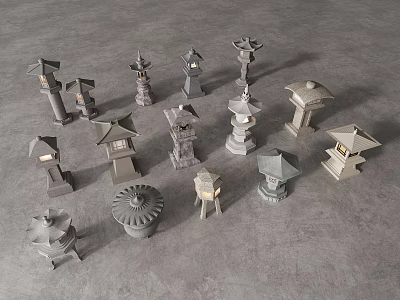 Various Styles Traditional Outdoor Lights With Different Shapes And Classic Designs 3d model