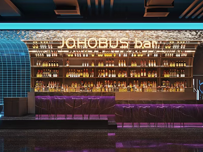 INDUSTRIAL LOFT BAR 3d model