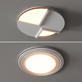 Modern White Circular Ceiling Light With Sleek Design And Illuminated Surface 3d model