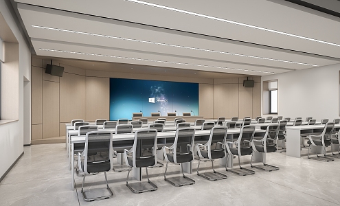 Modern large conference room 3d model