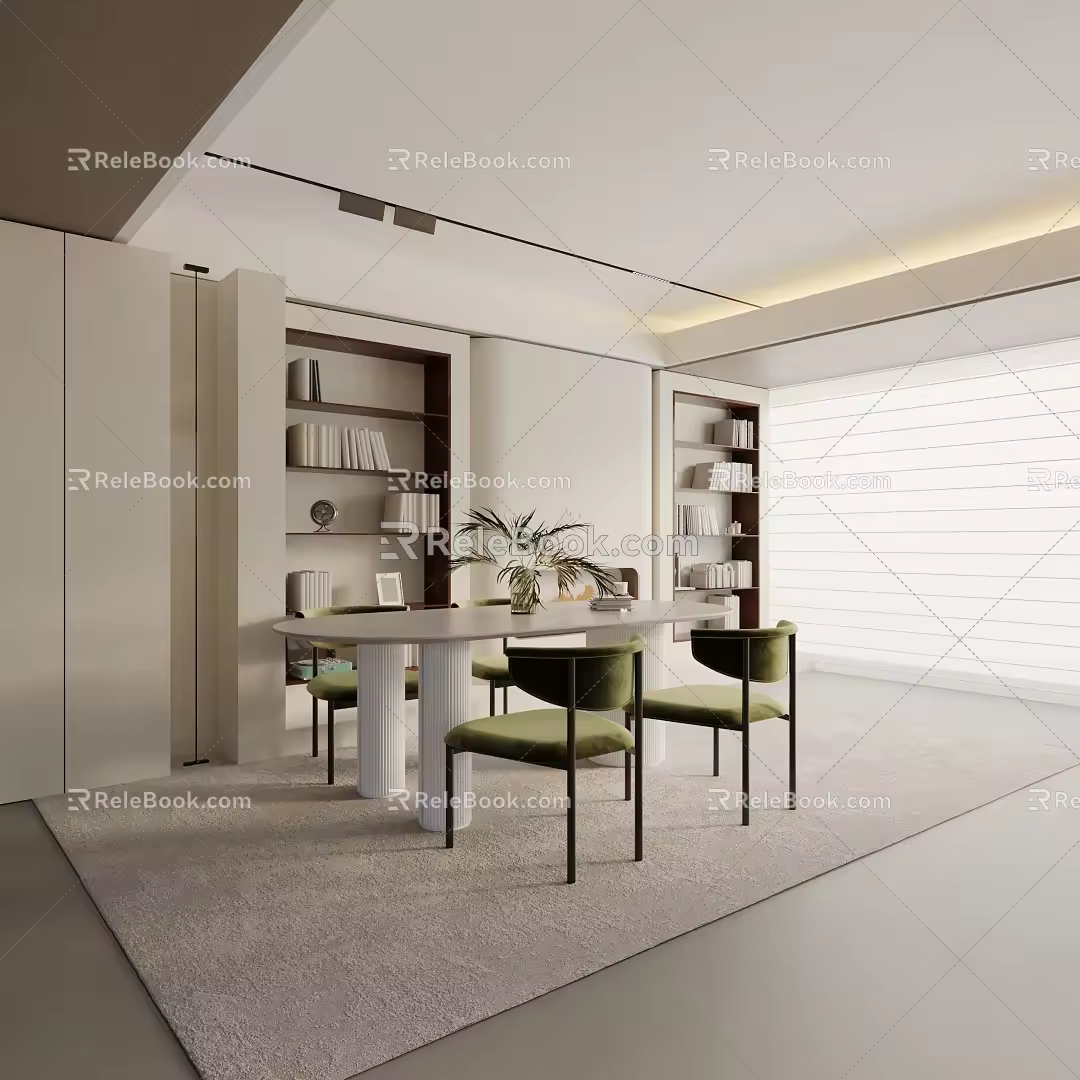 Modern table combination 3d model