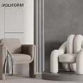 Modern Single Sofa Lazy Sofa Casual Sofa 3d model
