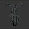 Vintage Motorcycle 3D Render With Classic Design Round Headlight And Single Seat 3d model