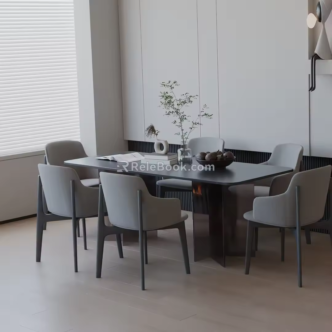 Modern table combination 3d model