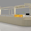 Modern Dream Egg Puffs Store Counter Design With Displayed Egg Puffs And Elegant Decor 3d model