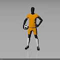 Football Training Equipment Set With Orange Jersey Shorts Socks And Soccer Ball