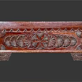 Decorative Handcrafted Wooden Storage Box With Intricate Carved Patterns And Red Tone Design