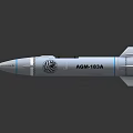 AGM-158A Missile White Military Weapon Detailed Design With Markings And Aerodynamic Structure