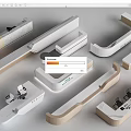 Modern Stylish Bar Counter Designs With Wooden White Structures And Various Shapes
