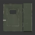 Green Electrical Equipment Distribution Box With Open Door And Internal Circuit Breakers
