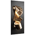 Modern Gold Spiral Metallic Wall Decor With Artistic Curved Shapes And Shiny Finish