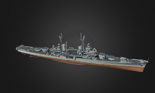 modern warship destroyer weapon ship cruiser ship 3d model