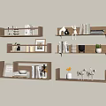 Modern Wall Board Storage Rack Storage Rack Storage Rack Bookshelf Wall Hanging Decorative Partition 3d model