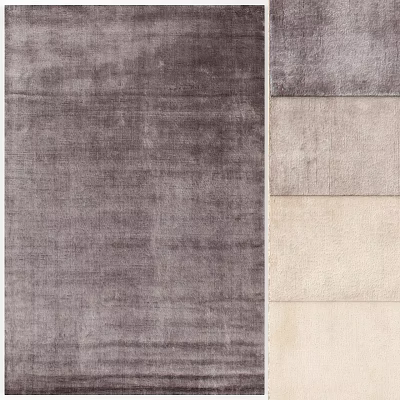 Soft Square Carpet In Neutral Tones For Modern Living Room Decor 3d model