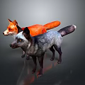 Game and Movie Character Design Featuring Orange And Gray Foxes With Realistic Fur
