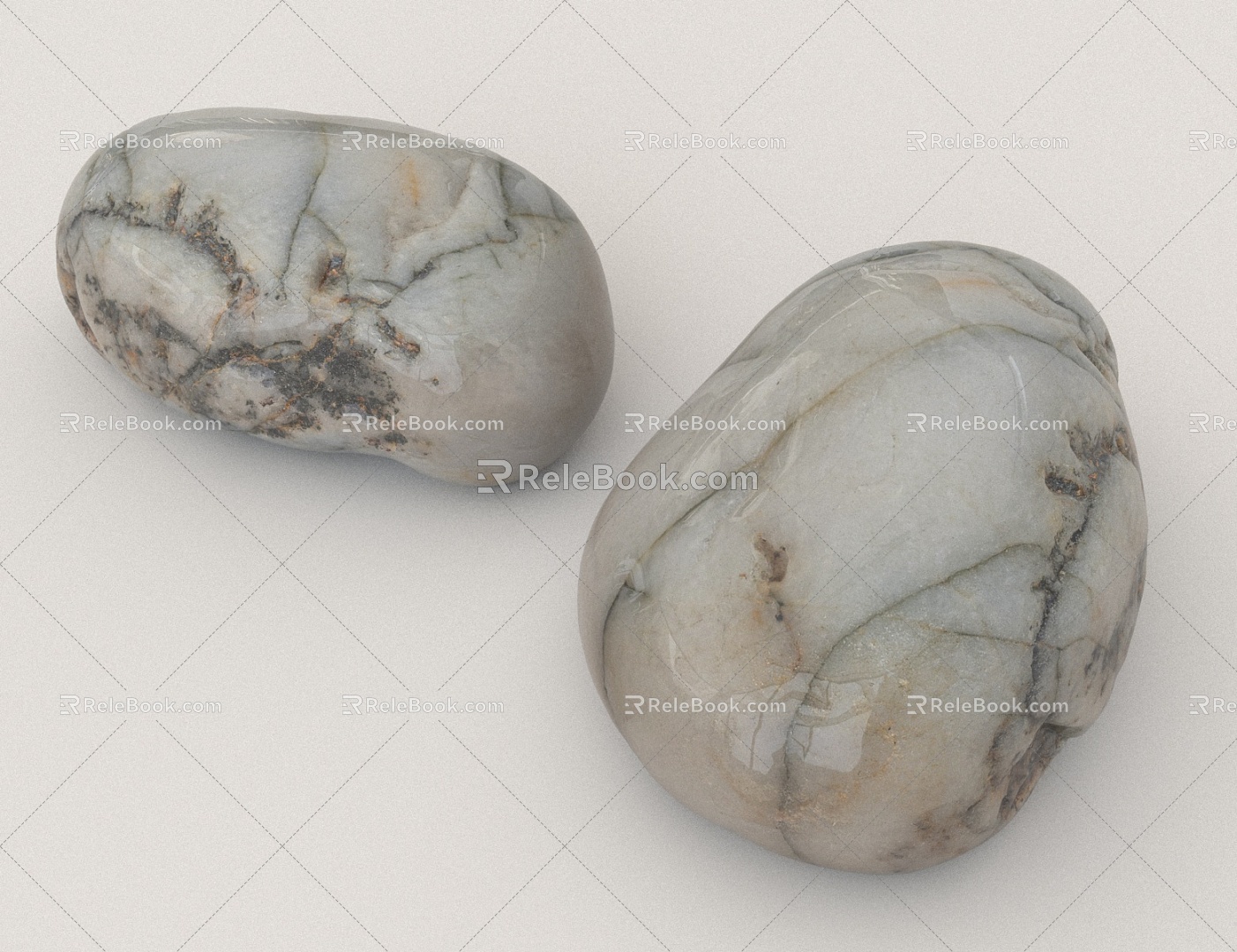 Stone Shoushan Stone Pebbles 3d model