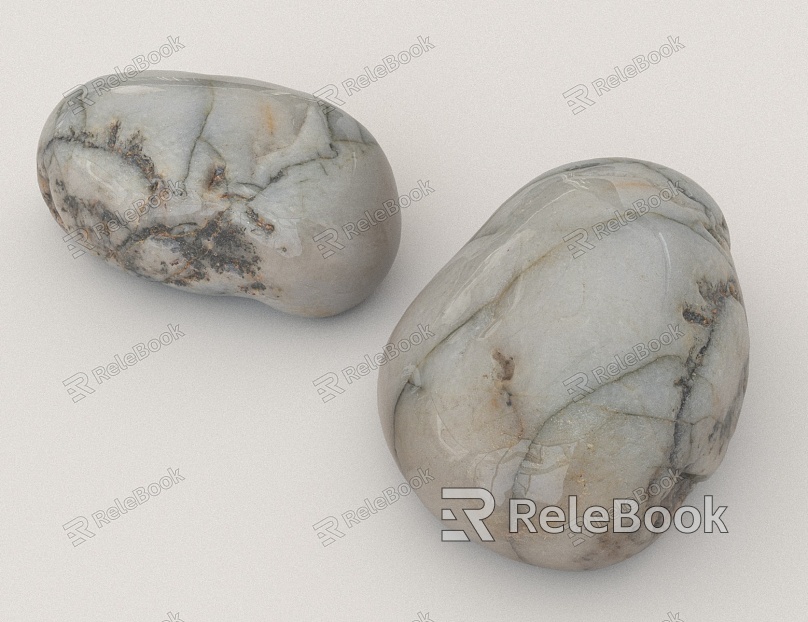 Stone Shoushan Stone Pebbles model