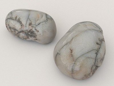 Stone Shoushan Stone Pebbles model