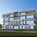 Modern Sleek Detached Villa Exterior Design With Large Glass Windows Balconies And Landscaped Garden