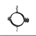 Industrial Metal Ring Clamp With Mounting Brackets And Hanging Hooks