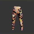 Colorful Camouflage Pattern Pants With Stylish Design And Functional Pockets