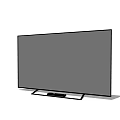 Sleek Modern Television With Thin Frame Black Screen And Stable Stand 3d model