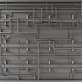 Modern Decorative Gray Ceiling Design With Interlaced Lines And Square Structures