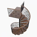 modern revolving staircase 3d model