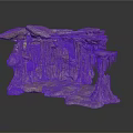 Realistic Natural Cave Rock Formation With Stalactites Stalagmites And Rocky Texture
