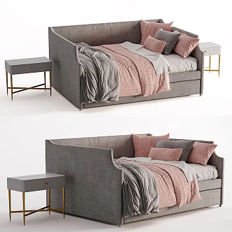 Modern fabric sofa bed 3d model