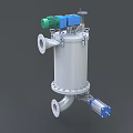 Industrial Self Cleaning Filter With Motorized Components And Pipe Connections