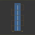 Modern Blue And Wooden Shelf Unit With Multiple Open Layers And Modern Design