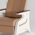 Brown And Blue Medical Chairs With IV Poles Comfortable Upholstery Design