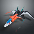 Sleek Modern Toy Airplane Fighter Jet Style With Vibrant Orange Black White Colors