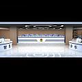 Modern Monitoring Room Science and Technology Command Center 3d model