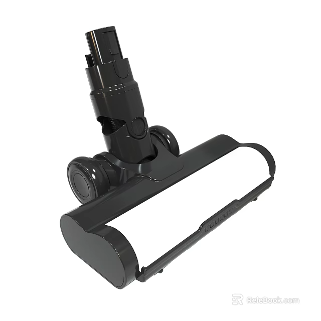Black Vacuum Cleaner Head With Roller Brush For Floor Cleaning 3d model 
