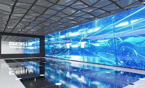 Science and Technology Exhibition Hall Preface Hall LED Large Screen Immersion Space 3d model