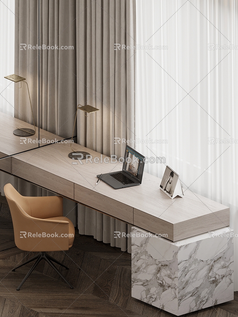 Modern Desk Table 3d model