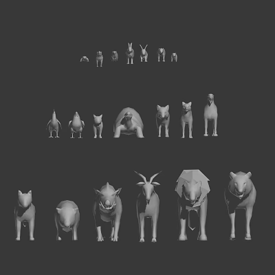 Diverse Reptile Models Including Turtles Lizards And Snakes In Various Standing Poses 3d model