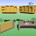 Modern Reception Desk Reception Desk 3d model
