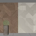 Modern panel modeling background wall 3d model