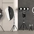Photography lamp combination live lamp 3d model