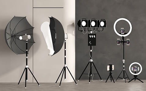 Photography lamp combination live lamp 3d model